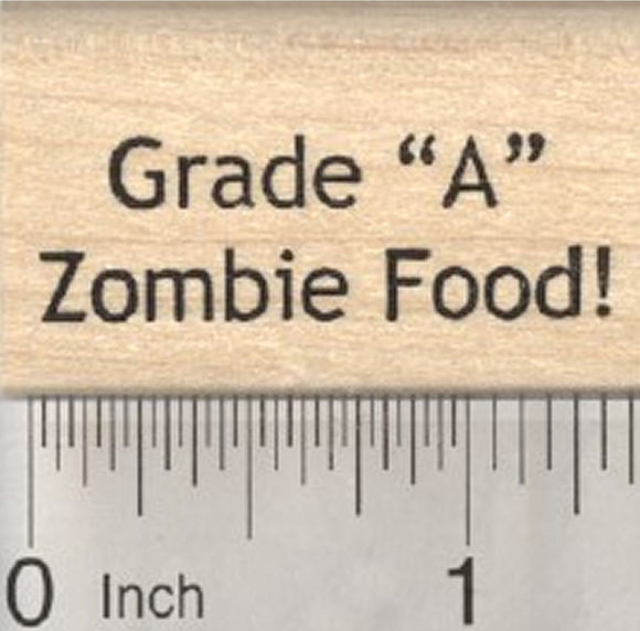 Grade A Zombie Food Rubber Stamp
