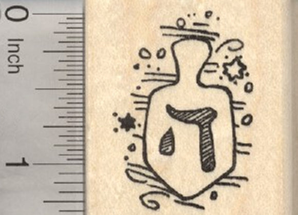 Dreidel Rubber Stamp, Jewish Holiday, Hanukkah