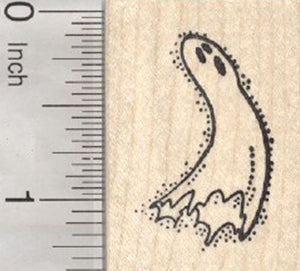 Small Ghost Rubber Stamp, Halloween