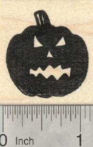 Halloween Jack O Lantern Rubber Stamp, Pumpkin