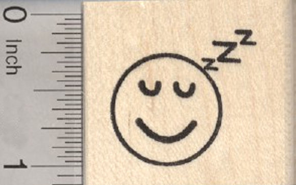Sleeping Emoji Rubber Stamp, Snoring Face