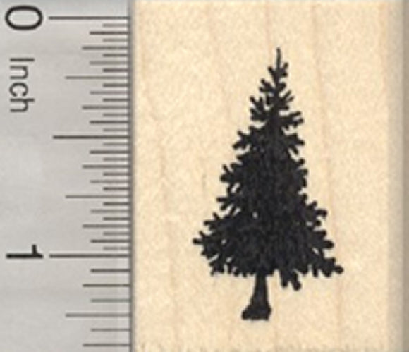 Small Christmas Tree Rubber Stamp, Pine, Fir, Evergreen