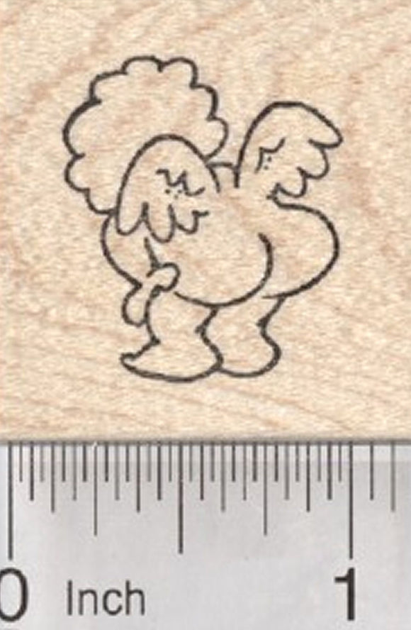 Valentines Day Cupid Rubber Stamp, Mooning, Bare Bottom