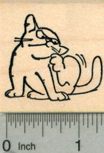 Grumpy Cat Rubber Stamp, Scratching an Itch