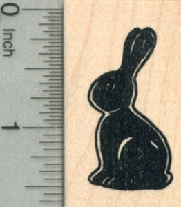 Chocolate Bunny Rubber Stamp, Easter Rabbit