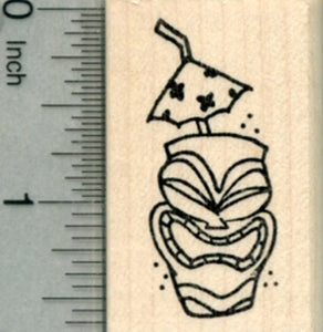 Tiki Mug Rubber Stamp, Luau Party Series