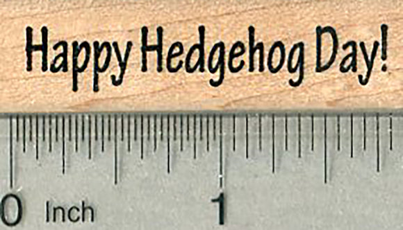 Happy Hedgehog Day Rubber Stamp