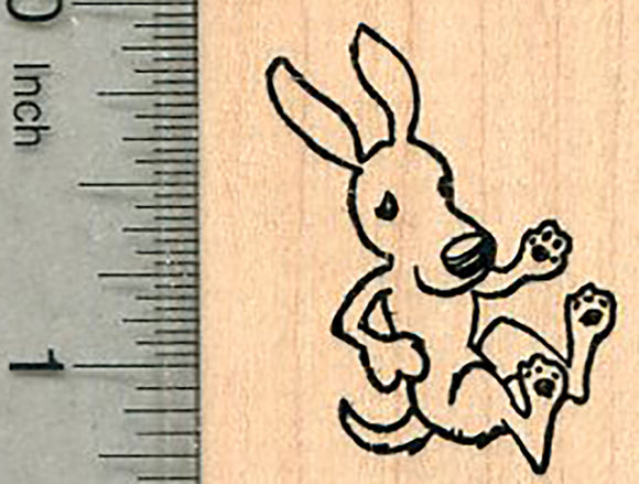 Dog Rubber Stamp, Jumping