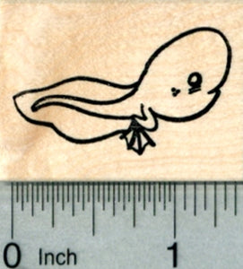 Tadpole Rubber Stamp, with Legs