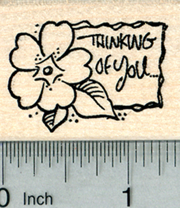 Thinking of you Rubber Stamp, Floral, Impatiens