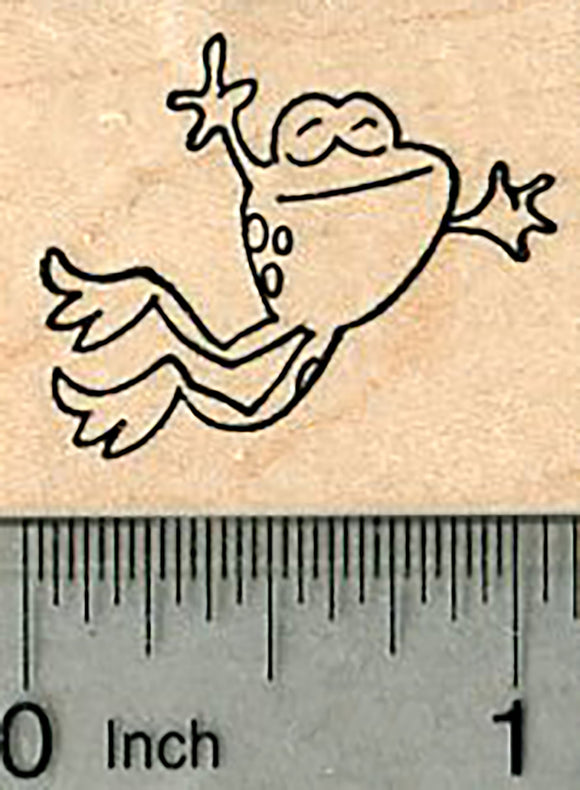 Leaping Frog Rubber Stamp, Size Small