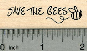 Save the Bees Rubber Stamp