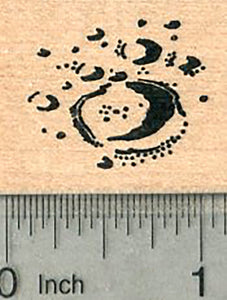 Lunar Crater Rubber Stamp, Moon Series