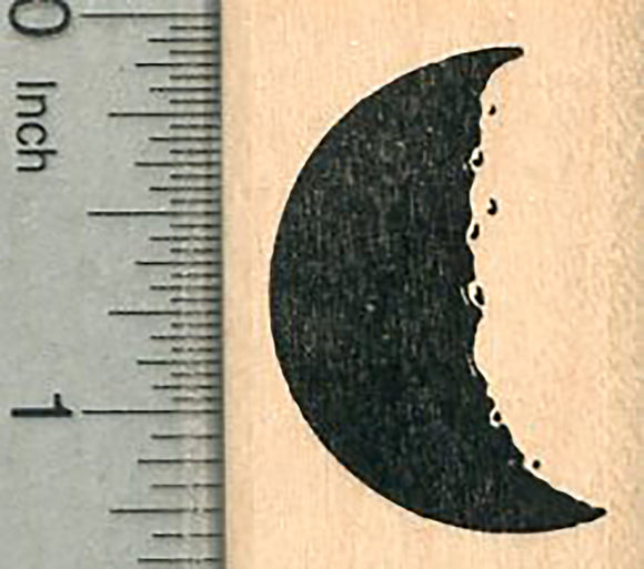 Waning Moon Rubber Stamp, Phases Series