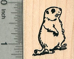 Groundhog Rubber Stamp, Marmot Marching to Spring