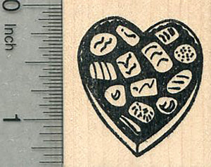 Valentines Day Rubber Stamp, Candy Heart