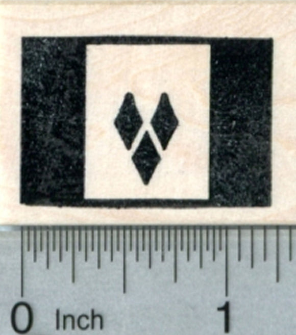 Flag of Saint Vincent and the Grenadines Rubber Stamp
