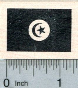 Flag of Tunisia Rubber Stamp