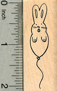 Easter Bunny Balloon Rubber Stamp