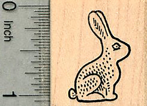 Small Chocolate Easter Bunny Rubber Stamp