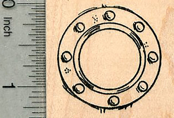 Ship Porthole Rubber Stamp, Nautical Travel Series