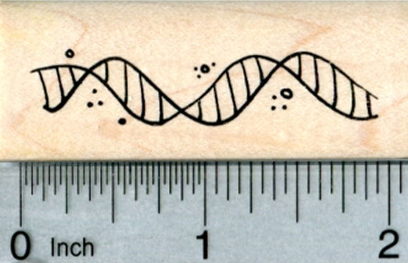 DNA Helix Rubber Stamp, Biological Science Series
