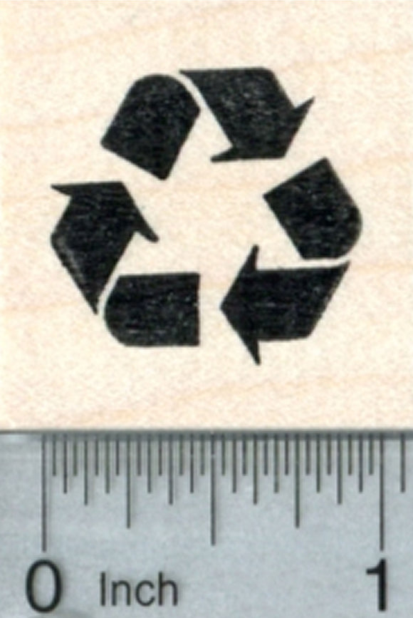 Recycling Rubber Stamp, Recycle Symbol