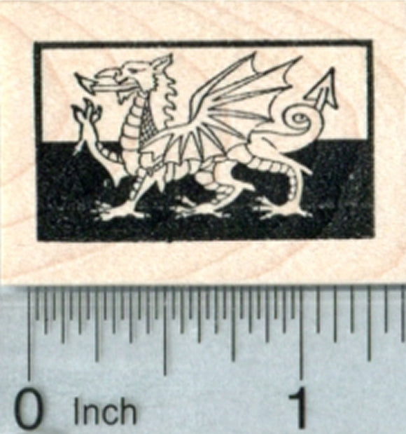 Flag of Wales Rubber Stamp