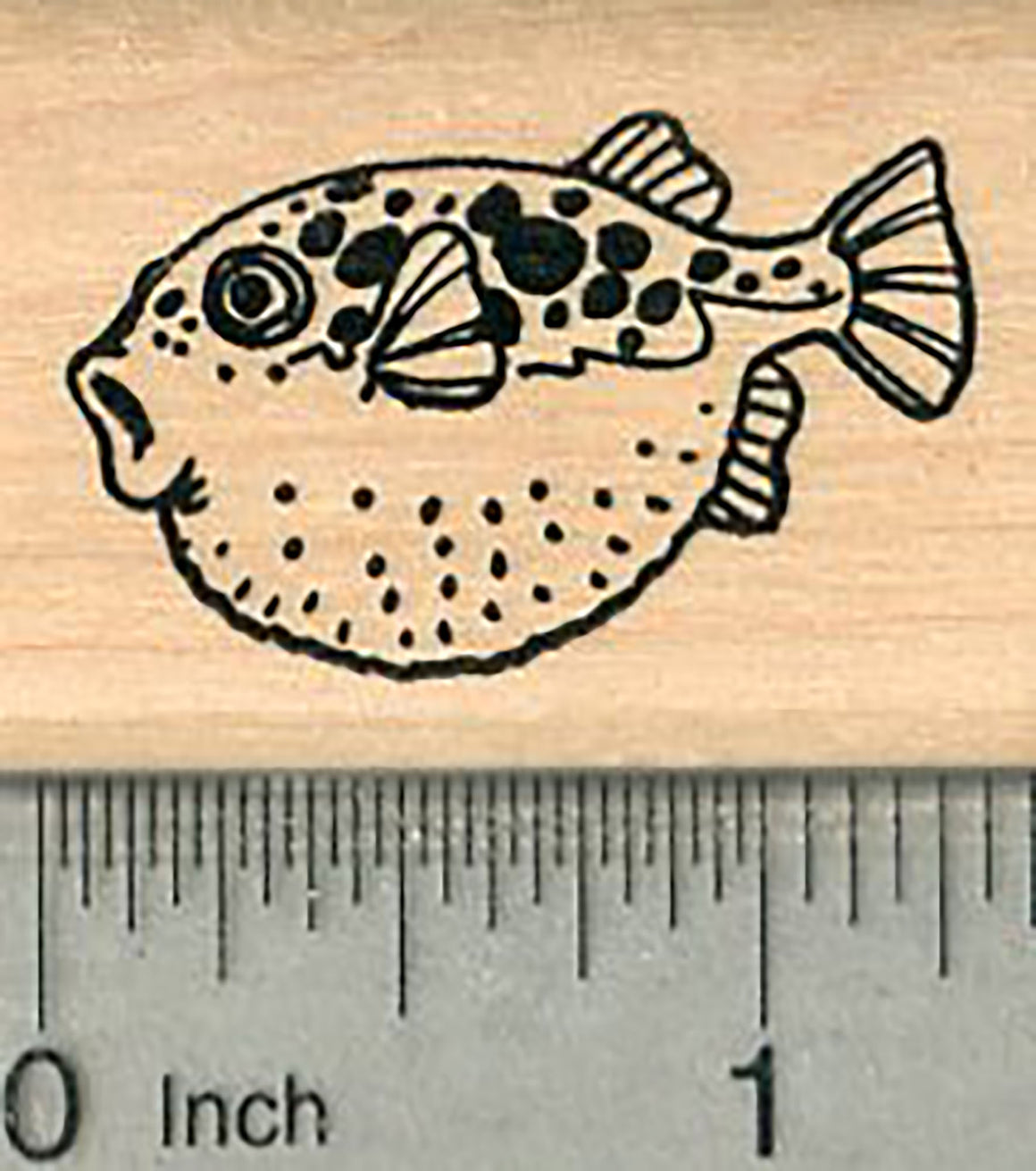 Puffer Fish Rubber Stamp RubberHedgehog Rubber Stamps