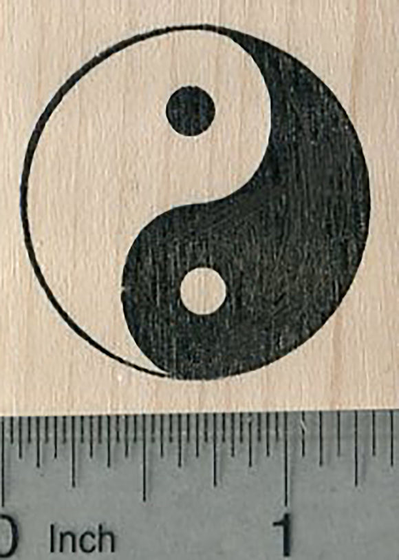 Yin Yang Symbol Rubber Stamp