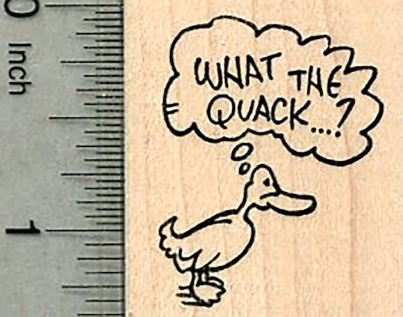 What the Quack Rubber Stamp, Duck