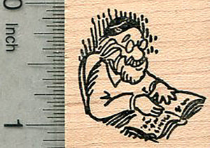 Jewish Scholar Rubber Stamp, Scribe