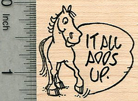 Horse Rubber Stamp, Math (Addition) Theme