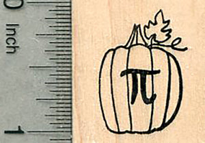 Pumpkin Pi Rubber Stamp, Thanksgiving, Mathematics Theme