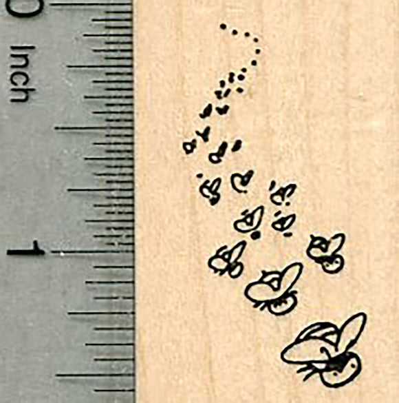 Honey Bee Rubber Stamp, Swarm of Bees