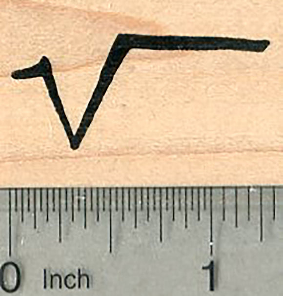 Square Root Sign Rubber Stamp, Math Series