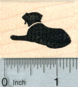 Dog Silhouette Rubber Stamp, Small