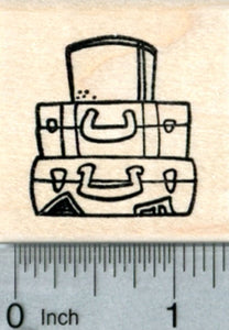 Luggage Rubber Stamp, Suitcases