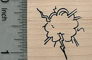 Electricity Rubber Stamp, Science Series, Lightning