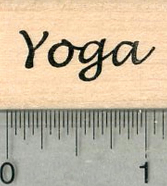 Yoga Rubber Stamp, Text