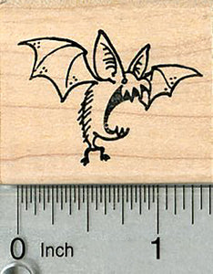 Halloween Bat Rubber Stamp