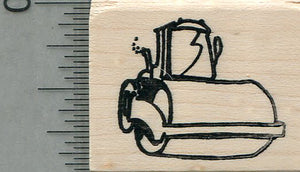 Steamroller Rubber Stamp, Construction Equipment Series