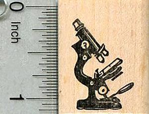 Compound Microscope Rubber Stamp, Science Series