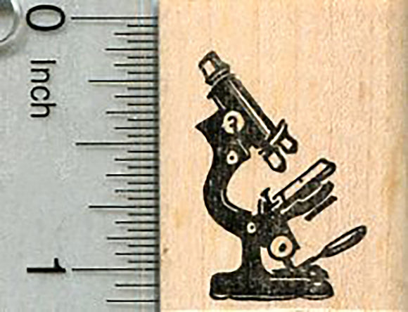 Compound Microscope Rubber Stamp, Science Series