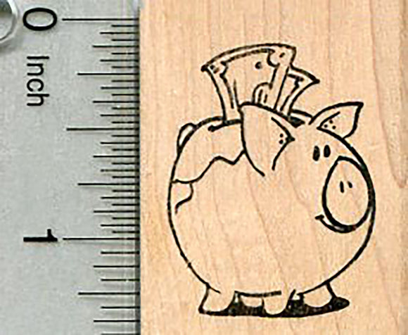 Piggy Bank Rubber Stamp, Saving Habit Series