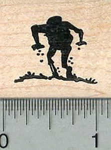Zombie Rubber Stamp, Small Silhouette
