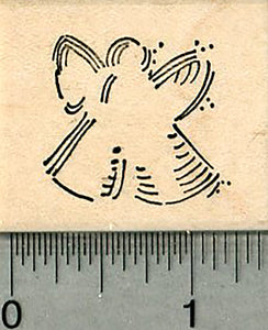 Snow Angel Rubber Stamp, Small