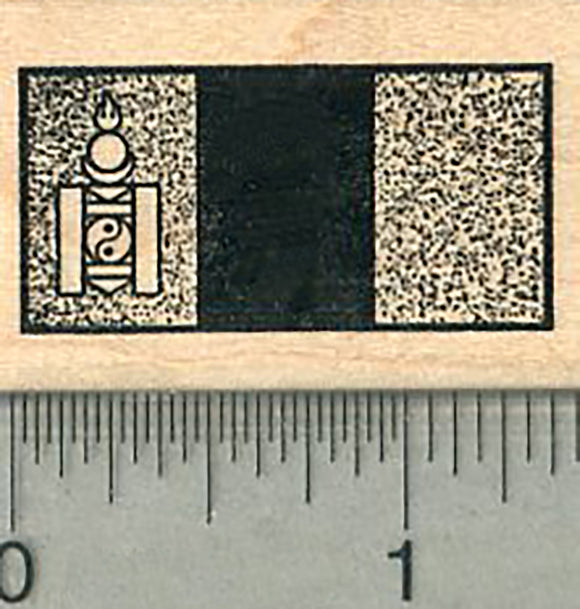 Flag of Mongolia Rubber Stamp