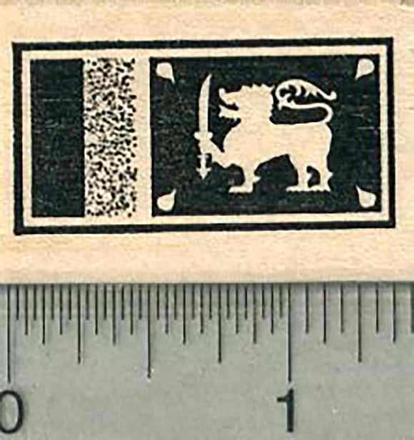 Flag of Sri Lanka Rubber Stamp