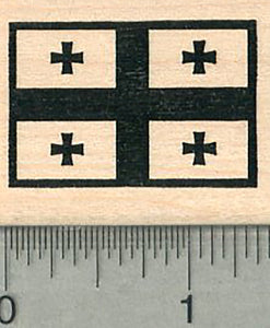Flag of Georgia Rubber Stamp